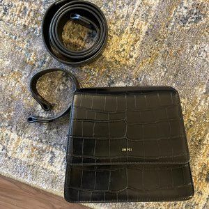 JW PEI The Fae Top Handle Bag - Black Croc